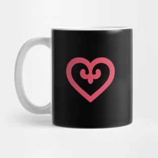 Kazakh red heart ornament Mug